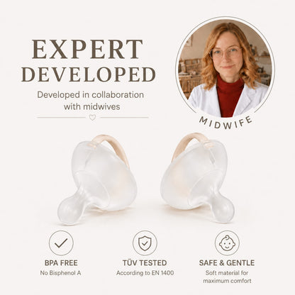 Nuckly™ Starter-Set: 2x Nuckly Breast Like Pacifier